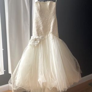 Wedding dress off white Trumpet / mermaid tulle lace